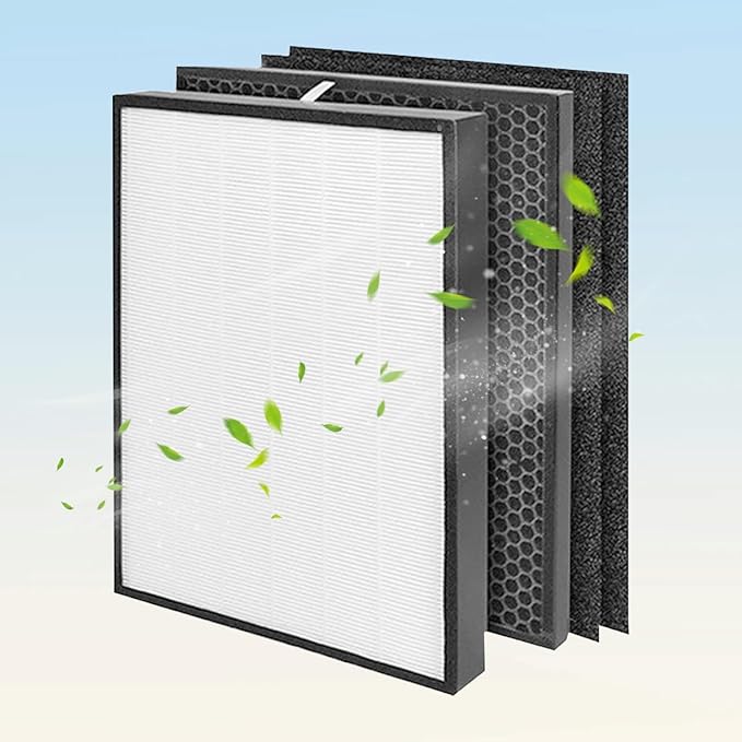 7 Pack 3000 Replacement Filters Compatible with 3000,3000M,3000 Pro Air Purifier, 1 Filter, 2 Activated Carbn & 4 Extra Carbn Pre-filters，7 Pack (1+2+4)