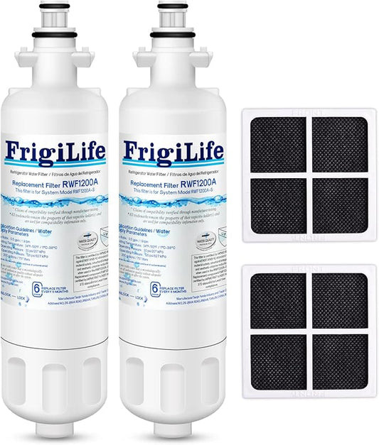 9690 & ADQ36006101 Replacement for LG LT700P Kenmore Elite 46-9690, ADQ36006102, HDX FML-3, LFX28968ST RWF1200A LFXS30766S LFX31945ST Refrigerator Water Filter and LT120F Air Filter, 2Combo