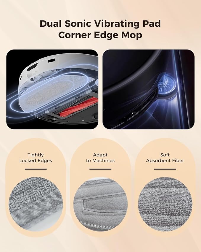 30 Pack Accessories Kit for Roborock S8 MaxV Ultra/S8 Max Ultra Robot Vacuum Cleaner, 2 Main Brushes, 6 Activated Carbon Dust Bags, 4+4 Mop Cloths, 4 HEPA Filters, 6 Side Brushes,1 Self-Cleaning Brush