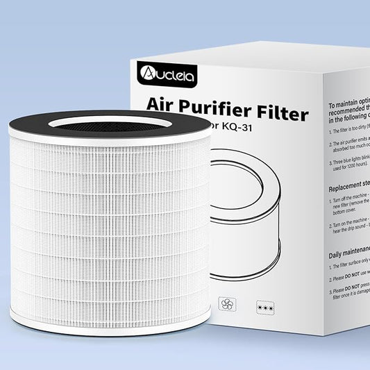 Original True HEPA Filter for KQ-31/KQ-31A,H13 360° 3-Stage Filtration,Removes Dust Pets Hair Smoke Odor and More,Air Cleaner for 99.99% Allergies