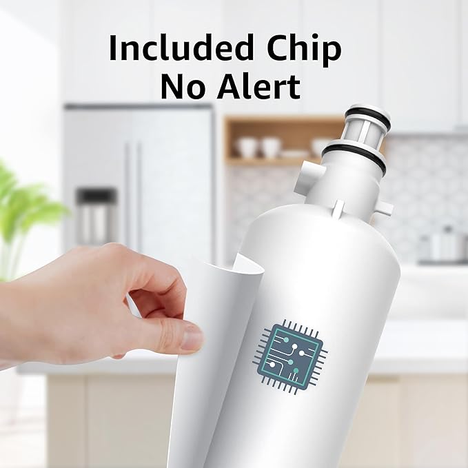 Overbest Replacement for GE® RPWFE, RPWF (Built-in CHIP) Refrigerator Water Filter,Compatible with GFE28GYNFS, GFE28GELDS, 2 Filters