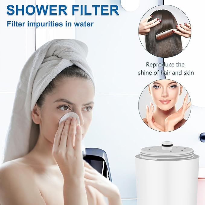 Water Replacement Filter for Shower Head,Compatible with Aquasana AQ-4100,AQ-4100NSH,AQ-4105,AQ-4105CHR,AQ-4125 Shower Head Cartridge.(2Pack)
