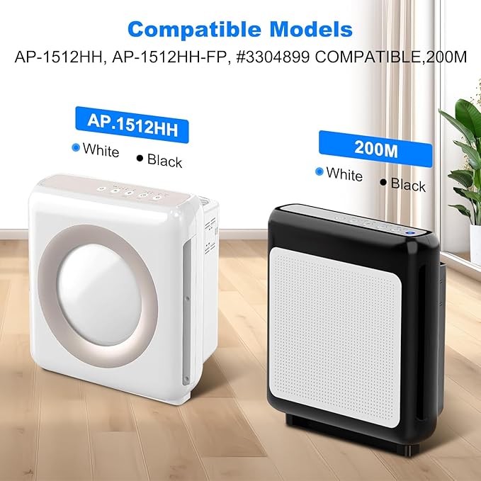 AP-1512HH Replacement Filter for Coway Airmega Air Purifier, True HEPA 2 Carbon Filters, Compatible with Part #3304899