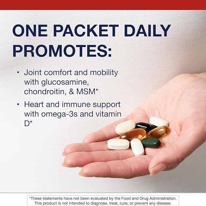 Metagenics Wellness Essentials Active Daily Packs - Multivitamins for Joint Support* - Joint Supplement - with Magnesium, Vitamin C & Vitamin 12 - Non-GMO & Gluten Free - 30 Packets