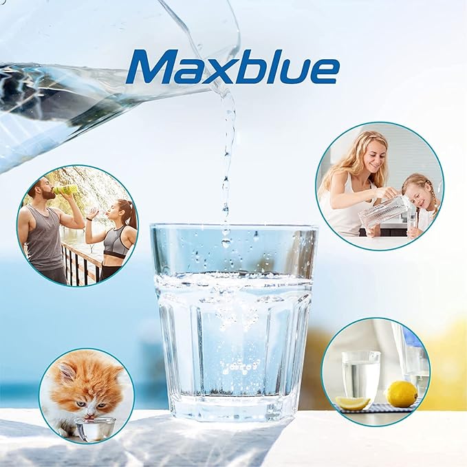 Maxblue DA97-17376B Refrigerator Water Filter, Compatible with Samsung® HAF-QIN/EXP, DA97-08006C, HAF-QIN, RF28R7201SR, RF28R7351SG, RF23M8070SR, MB-F45, 3 Filters