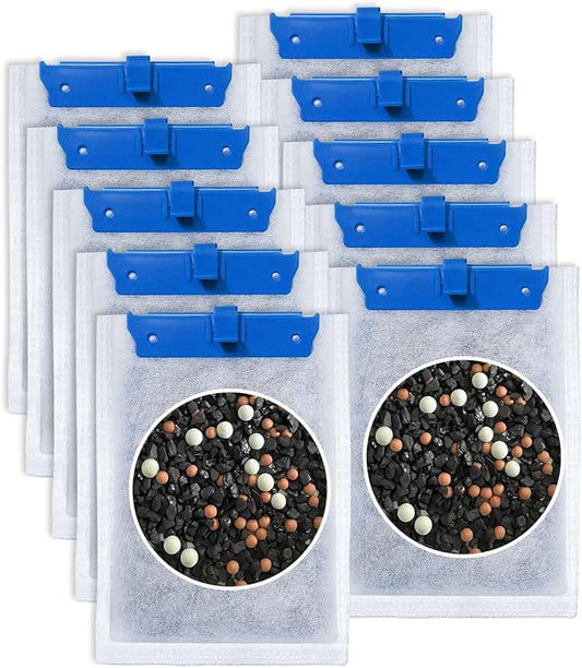 10 Pack Super Upgraded Medium Filter Cartridges with 5-Layer Filtration for Deep Clean Compatible with Tetra Whisper Bio-Bag Filter Cartridges Medium for Aquariums 10i IQ10 PF10