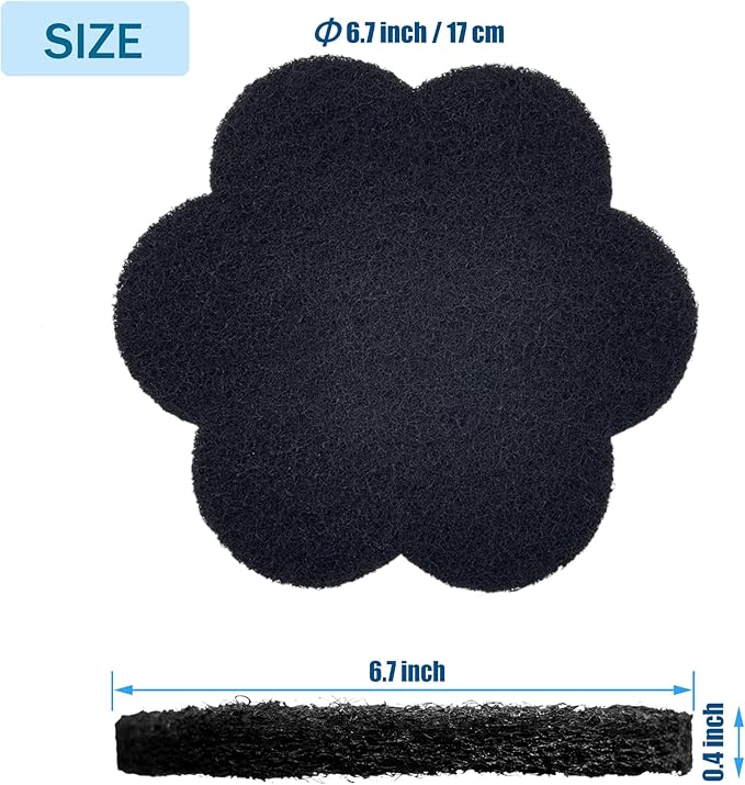 12-Pack Universal Trash Can Odor Absorbing Filters, Activated Charcoal Deodorizer for Trash Cans, Compost Buckets, Countertop and Recycle Bins (Flower)