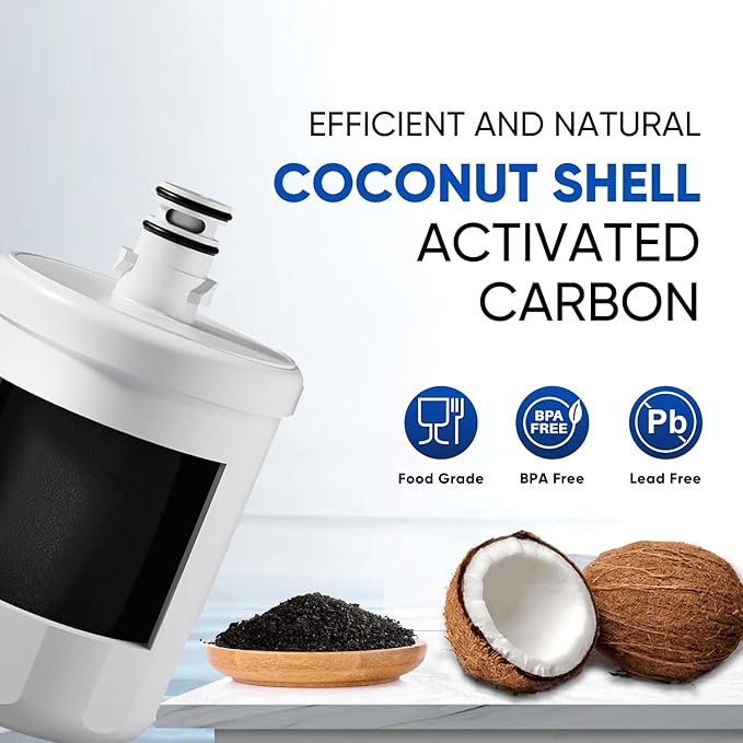 PUREPLUS NSF/ANSI 401, 53, 42 & NSF P473 Certified Replacement for LG LT500P, ADQ72910901, GEN11042FR-08, Kenmore 9890, 469890, HDX FML-1, ADQ72910907 Refrigerator Water Filter, 2Pack