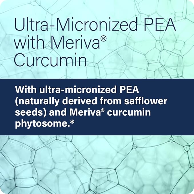 Pea + Turmeric Curcumin Supplement for Physiological Support Helps Support Nervous, Immune, & Muscular Systems - 120 Capsules