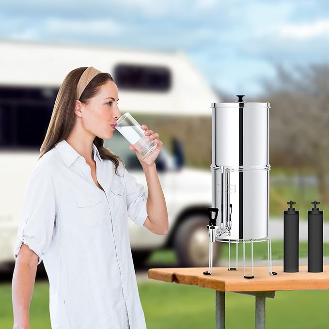 Waterdrop Upgrade NSF/ANSI 372 Certified Water Filter, Silver Ions Added, Replacement for Berkey® BB9-2® Black Filters, Berkey® Gravity Water Filter System and Waterdrop King Tank Series