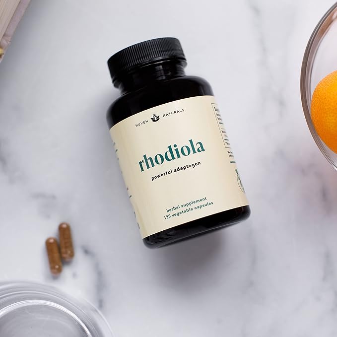 Rhodiola Rosea 600 mg | 60 Servings | Ultra Potent Rhodiola Supplement with 3% Salidroside & 1% Rosavins for Stress Support, Mood Support & Energy - Adaptogens for Calm & Focus - Gluten Free & Non-GMO
