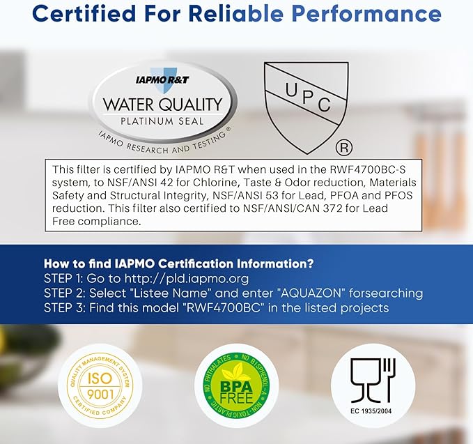 PUREPLUS ADQ747935 NSF 53&42 Certified Replacement for LT1000P LT1000 Kenmore Elite 9980 LT1000PC, MDJ64844601 ADQ74793501, LMXS28626S, LFXS26973S, Refrigerator Water Filter, 1Pack