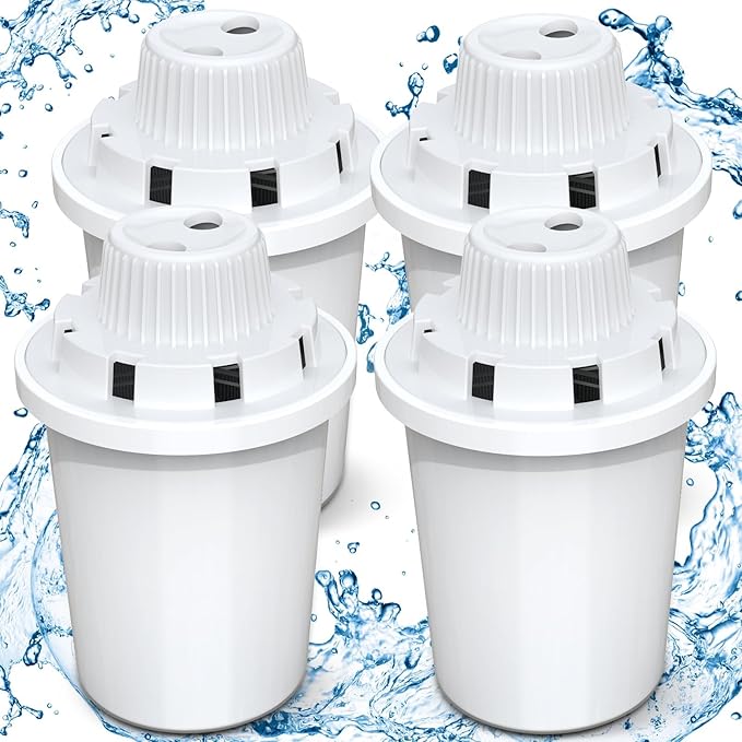 Dog Water Fountain Filters Replacement 4 Pack,2 Months Set of Water Filter Replacement for Lesotc Large Pet Water Fountain Stainless Steel,7 Layer Vertical Filtration for D2341,D2419,D2322,D2223,D2340