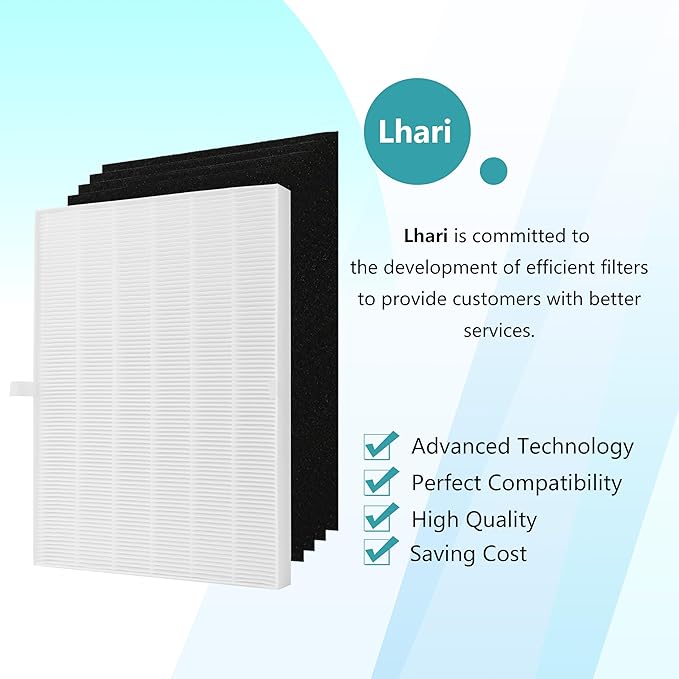 115115 Size 21 Filter A Compatible with Winix PlasmaWave Air Purifier C535, 5300, 5300-2, 6300, 6300-2, AM90, P300, True HEPA Filter with 4 Activated Carbon Filters