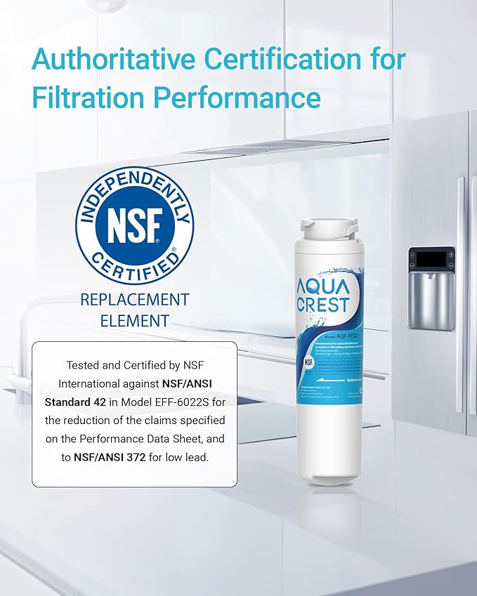 AQUA CREST MSWF Refrigerator Water Filter, Replacement for GE® MSWF, 101820A, 101821B, RWF1500A, Pack of 3