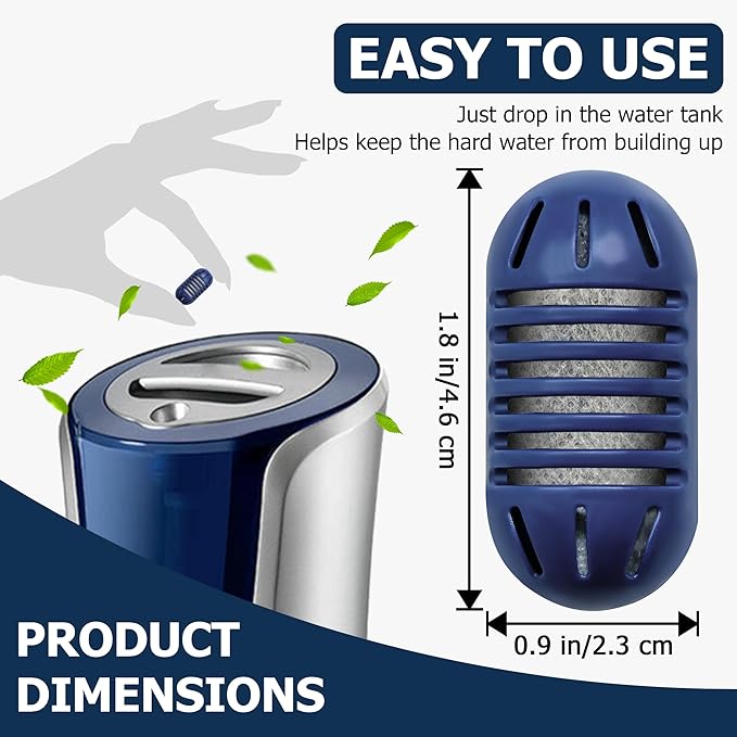 Funmit Demineralization Cartridge for HoMedics Ultrasonic Humidifiers, 20-Pack Demineralization Cartridges Filter Replacement, Prevents Hard Water Build-Up, Filters Mineral Deposits, Purifies Water