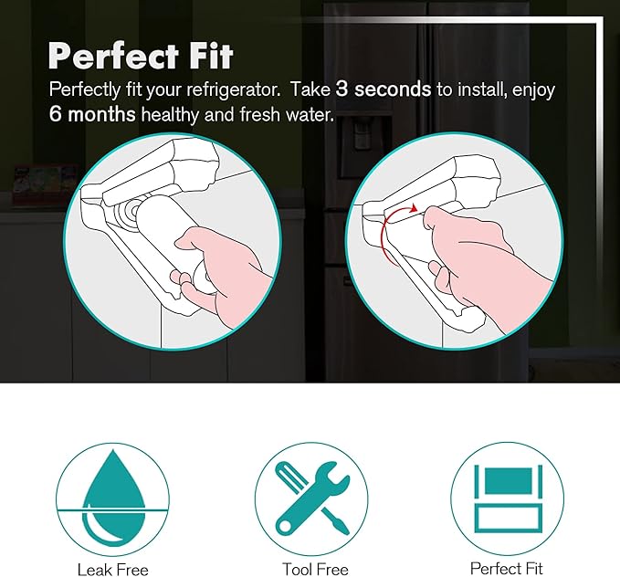 ICEPURE PLUS UKF8001 NSF/ANSI 53 Certified Replacement for Everydrop EDR4RXD1, Whirlpool Filter 4, Maytag UKF8001AXX-200, MPF15090, WF-UKF8001, Puriclean II, RWF0900A Refrigerator Water Filter, 3PACK