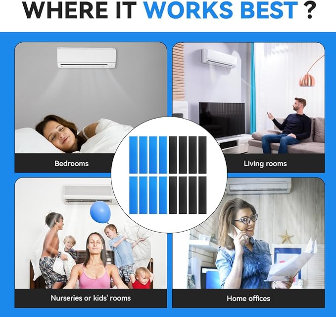 16 Pcs Mini Split Air Filter Compatible with Mitsubishi Electric MAC-2300FT-E, MAC-3000FT-E, 8.3" Replacement, No Frame