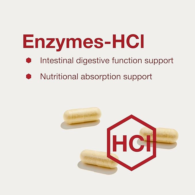 PROTOCOL FOR LIFE BALANCE Enzymes-HCl - Digestive Enzymes with Bromelain - Full Spectrum of Proteases - Digestion Supplement - Soy & Dairy Free - 120 Capsules
