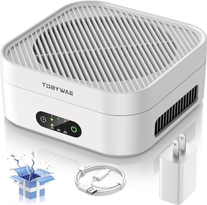 Air Purifier for Home – True HEPA Filter for Pets, Smoke & Allergies | 600 Sq Ft Coverage | Ultra-Quiet & Portable for Bedroom/Travel (Ivory White, 1 Pack)