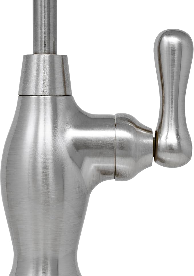 Non-airgap RO Faucet Reverse Osmosis Drinking Water Filtration System Water Dispenser Spout (Brushed Nickel). Vase Style with Faucet Wrench. NSF Certified.