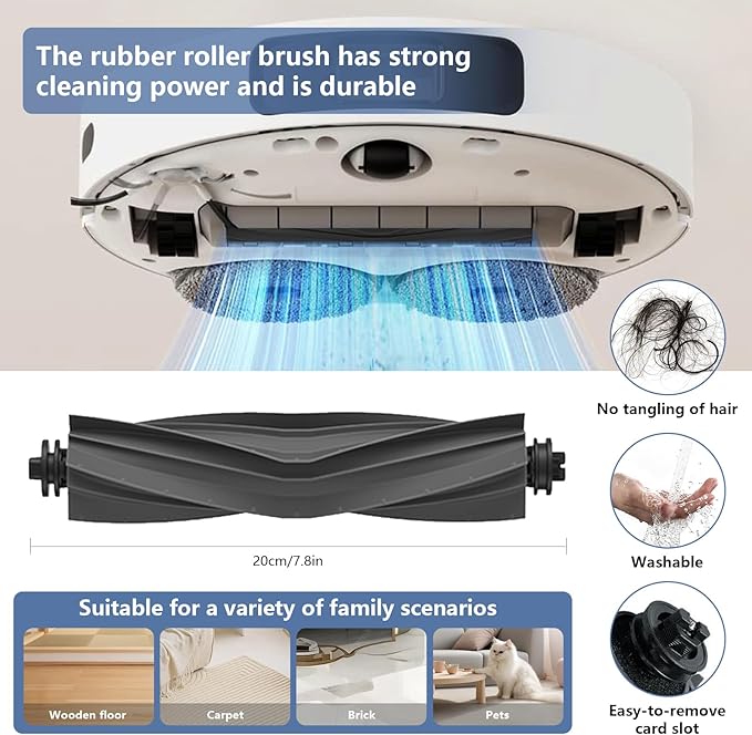 Yivy 29 PCS Replacement Parts for Dreame X40 Ultra/ L40 Ultra /X40 Master/Mova P50 Pro Ultra/Mova P10 Pro Ultra Vacuum Cleaner,Accessories: 2 Main Brushes, 4 Carbon HEPA Filters,6 Carbon Dust Bags