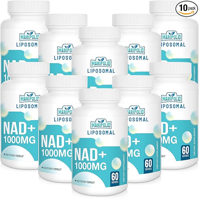 Liposomal NAD+ Supplement 1000 mg | Highest NAD Pontecy | Max Absorption | Pure NAD Supplement | Energy and DNA Repair, Aging Defense, Brain Function | 600 Softgels