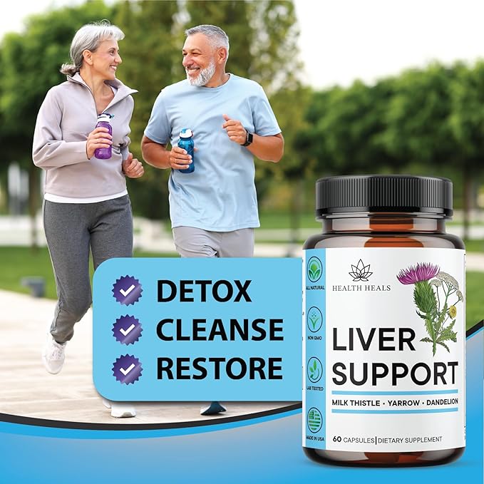 Liver Cleanse & Repair Formula - Herbal Liver Support Supplement with Milk Thistle Dandelion Root Turmeric, Artichoke Extract for Liver Health - 180 Count