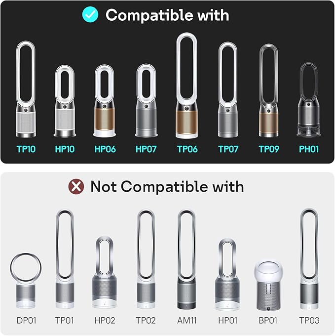 Leemone 2-IN-1 True HEPA+Carbon Filter Replacement for Dyson PH01 HP06 TP06 HP07 TP07 HP09 TP09 TP10 HP10 Air Puri-fier 360° Combi Glass Pure Cool Hot Humidify Fan, 1 Pack