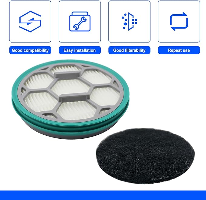 VideoPUP Replacement 2pcs HEPA Filter & 4pcs Sponges Kit Compatible with Neakasa/Neabot P1 Pro Pet Grooming Kit & Vacuum Cleaner