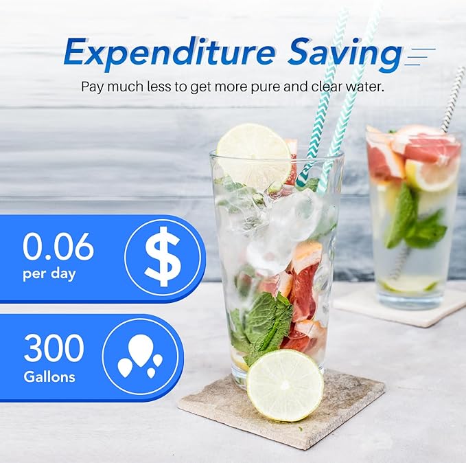 ICEPURE RWF6100A Compatible with Bosch Ultra Clarity Pro Refrigerator Water Filter BORPLFTR50, BORPLFTR55, 12033030, 11025825, 11032531, B36CT80SNS, B36CL80ENS, WFC100MF, WFS200MF, 1PACK