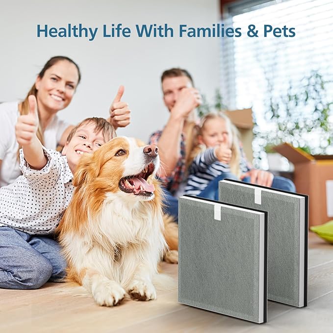 4-Pack 3-in-1 Purezone Replacement Filter, Compatible with Pure Enrichment PureZone Air Purifier, H13 Grade True HEPA Filter, Part#PEAIRFIL