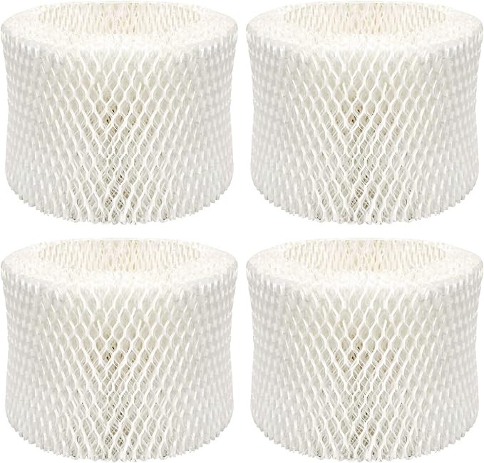 Funmit Humidifier Filters Replacement for Honeywell Humidifier Filter HAC-504 HAC-504AW and Honeywell Filter A, Replacement for Honeywell HCM-350 HCM-500 HCM600 Cool Mist Humidifiers, 4 Pack, White