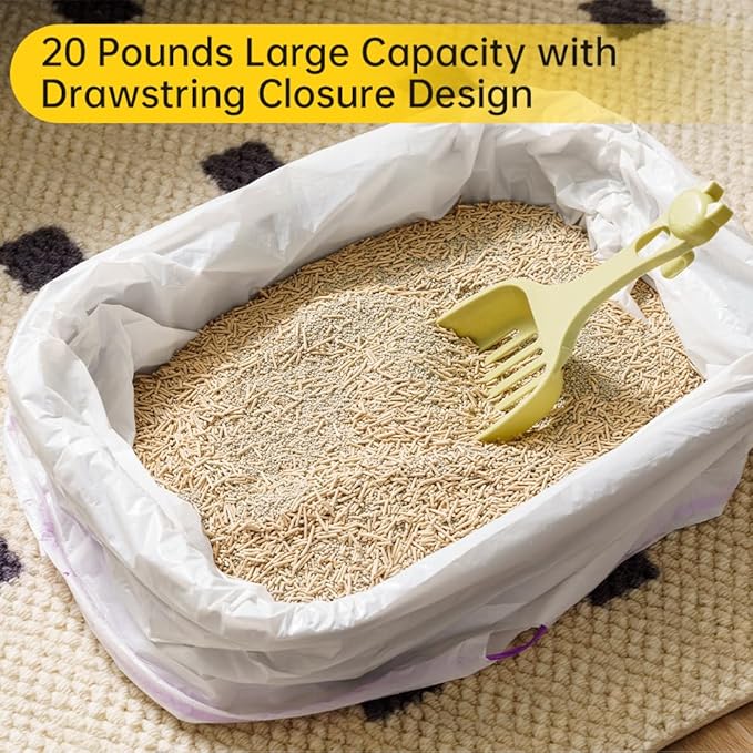 120 Count Self-Cleaning Litter Box Liners Compatible with PURA X/MAX - Leakproof & Odor-Control Design, 2x Thicker Material Than Standard Liners, Automatic Cat Litter Box Accessories