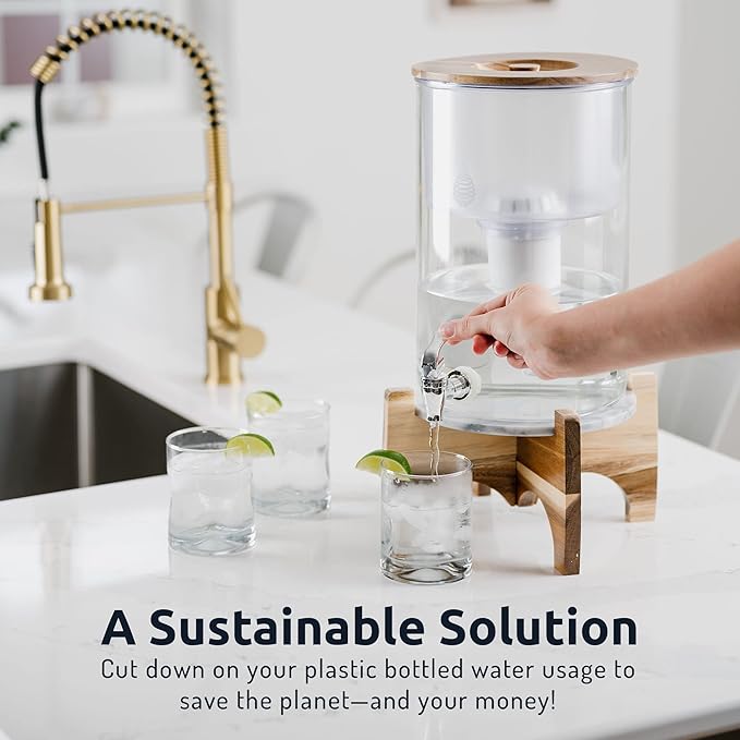 Invigorated Water PH001 - Black Alkaline Water Filter – Replacement Filters for All Pitcher & Dispenser Filtration Systems – BPA-Free, Removes Chlorine, Heavy Metals – 95 Gallons per Filter (3-Pack)