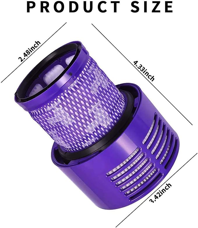 Filters Replacement for Vacuum Cleaner V10 Cyclone Series, V10 Absolute, V10 Animal, V10 Total Clean, V10 Motorhead, SV12 Replace Part #969082-01 Washable and Reusable Hepa Filter