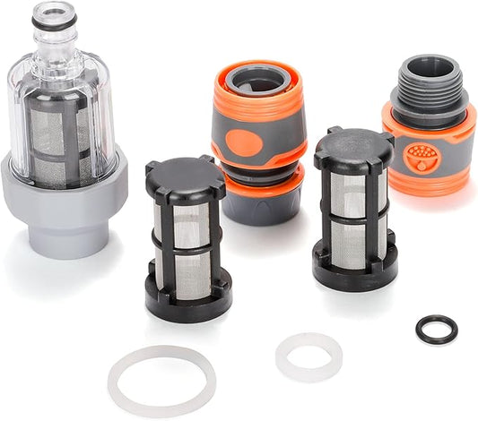 Vertical Garden Hose Filter Kit for High Pressure Washer and Water Spray Gun,Sediment Filter for All 3/4 Inch GHT Thread Garden Hose Quick Connector