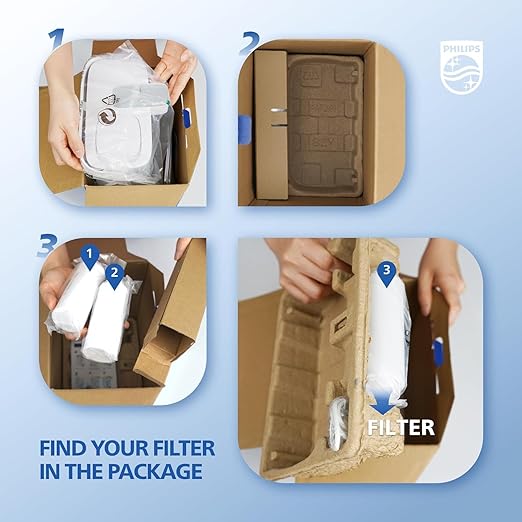 PHILIPS Water Filter Pitcher, GoZero Next-gen Instant Water Purifier Filter Dispenser with Rechargeable Battery Mirco-X Clean Tech, Reduce Chlorine Lead Copper for Fridge Door 12Cup 3Filter for 9month