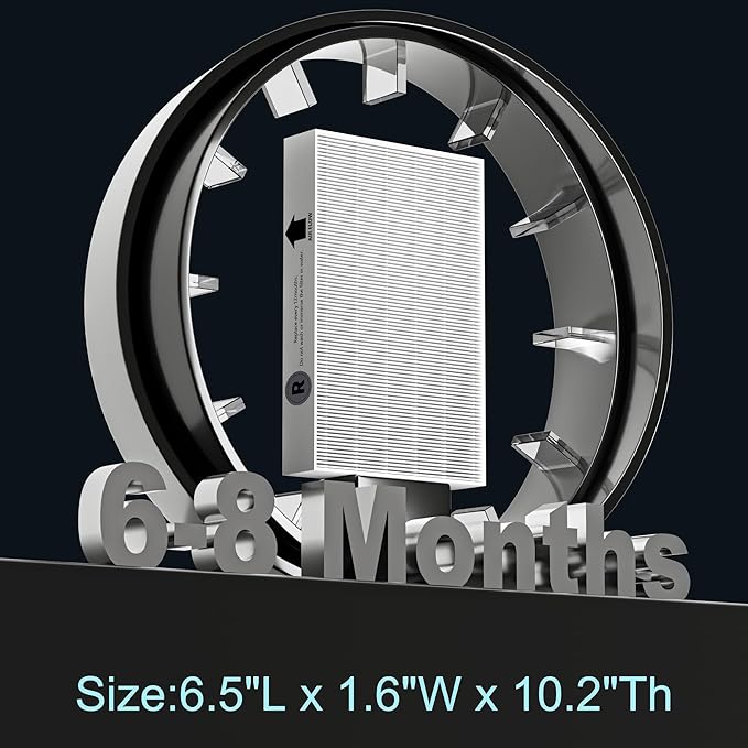 HPA100 Replacement Filters for Honeywell HPA100 HRF-ARVP100 Series Air Purifier HPA094, HPA104, HPA105, HPA3100 and HPA5100, Funmit 4 HEPA R Replacement and 8 A Carbon Pre-Cut Pre-Filters