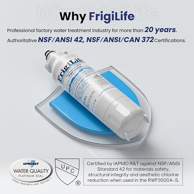 ADQ73613401 Refrigerator Water Filter, Replacement for LG LT800P, RWF3500,ADQ73613402, ADQ73613408, ADQ75795104, Kenmore 9490, 46-9490, LSXS26326S, LMXC23746S, LMXC23746D (Pack of 3)