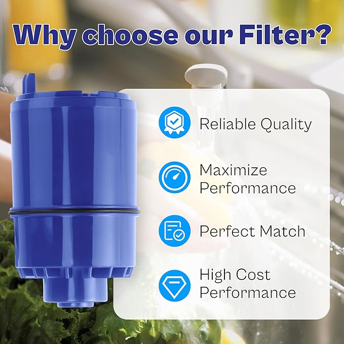 2 Pack Faucet Water Filter Replacement fit for Pur water faucet, Compatible with All P-ur Faucet Mount Filtration Systems LUXRILIX