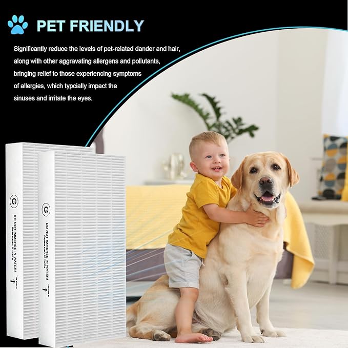 2-pack G Replacement Filter Compatible with Honeywell HEPA Clean Air Purifiers HPA020(B) HPA030(B) & HPA075 HPA080 and HPA175 HPA180 Series, HRF-G1/HRF-G2 Air Filter For Allergies Wildfire Pollen