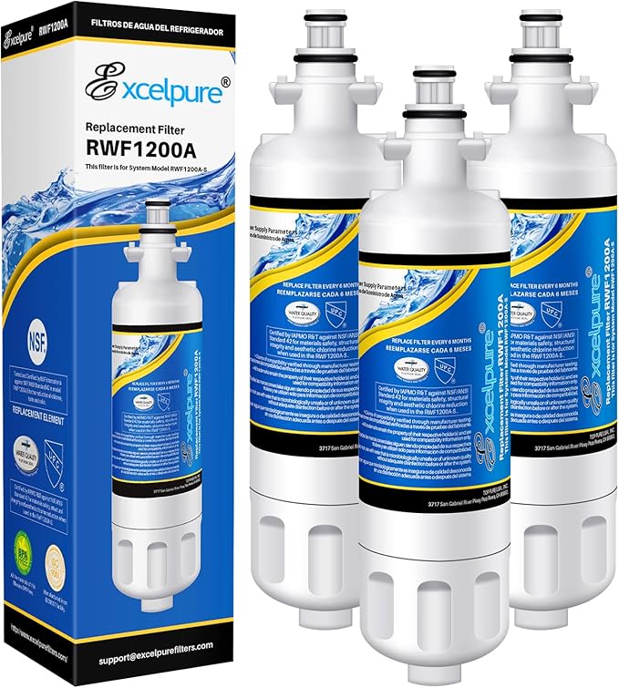 ADQ36006101 Replacement for LG LT700P, Kenmore 9690,46-9690, RWF1200A, LFXC24726S,SP-LE700, LFXS24623S, RFC1200A, LFXC24726D, HDX FML-3, ADQ36006102, Refrigerator Water Filter, 3PACK