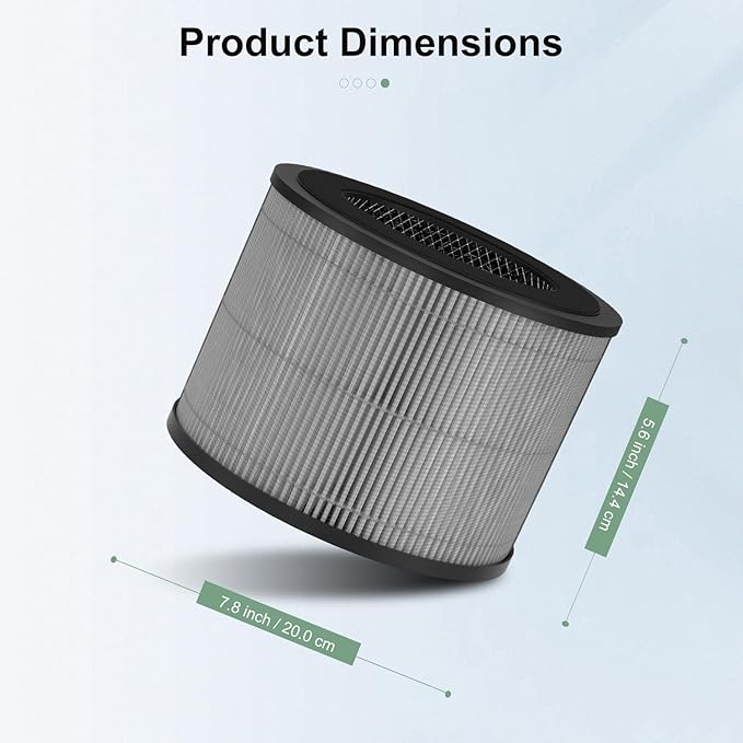 DR-HAP002 True HEPA Replacement Filter Compatible with Macro Pro, Macro Pro S DR-HAP002 Air Purifier, with 3 Stage Deep Filtration, Ultra Fine Pre-filter, High-Efficiency Activated Carbon Filter