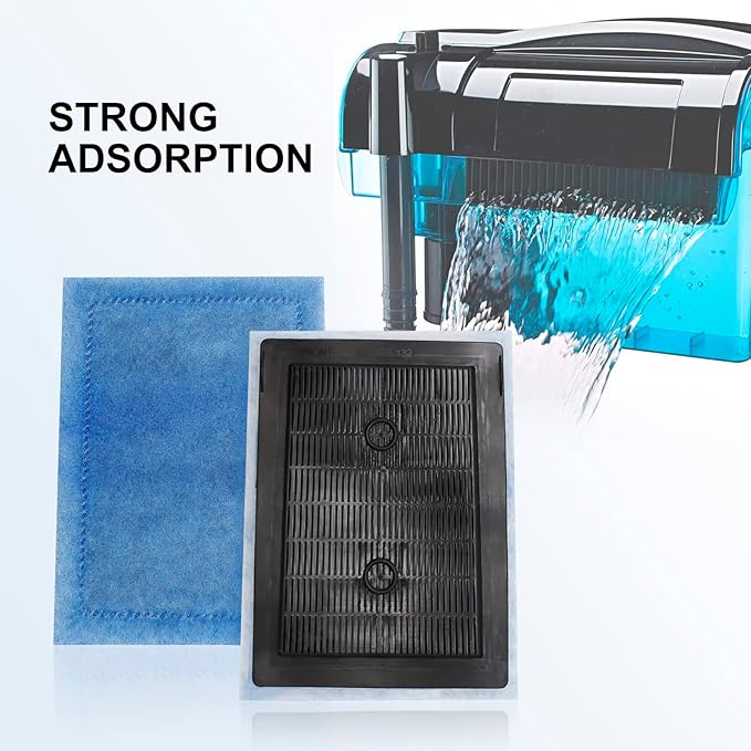 12Pcs Aquarium Filter Cartridges, Aquarium Filter, Fish Tank Filters Replacement for Aqua-Tech 10-20 Gallon Power Filter, AquaTech EZ-Change#2