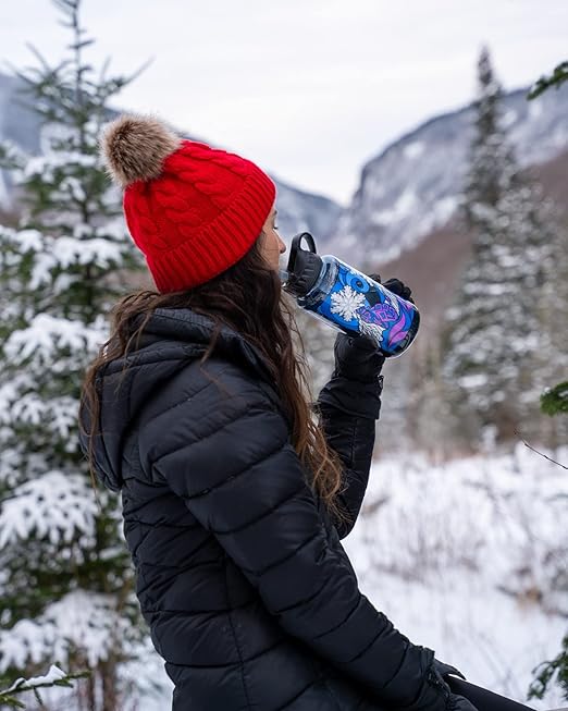 Epic Water Filters Nalgene OG Water Bottle with Filter, USA Made, BPA Free, Removes 99.99% Tap Water Contaminants, Forever Chemicals, POW Art, 32 oz