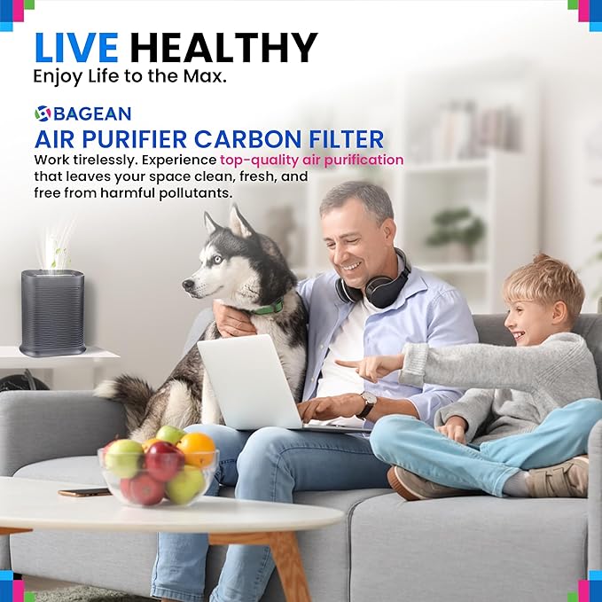 Bagean Activated Carbon Pre Filter A Replacement - Compatible with Honeywell HPA200 Air Purifier Series - Fits Honeywell HPA200 Prefilter A - Air Filters Absorb Odors and Freshen Your Home (4-Pack)