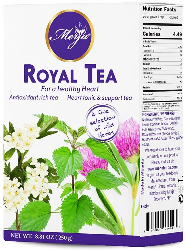 Merja Herbs Royal Tea - Heart Support - 100% Natural & Premium Quality 250gr 8.82 oz