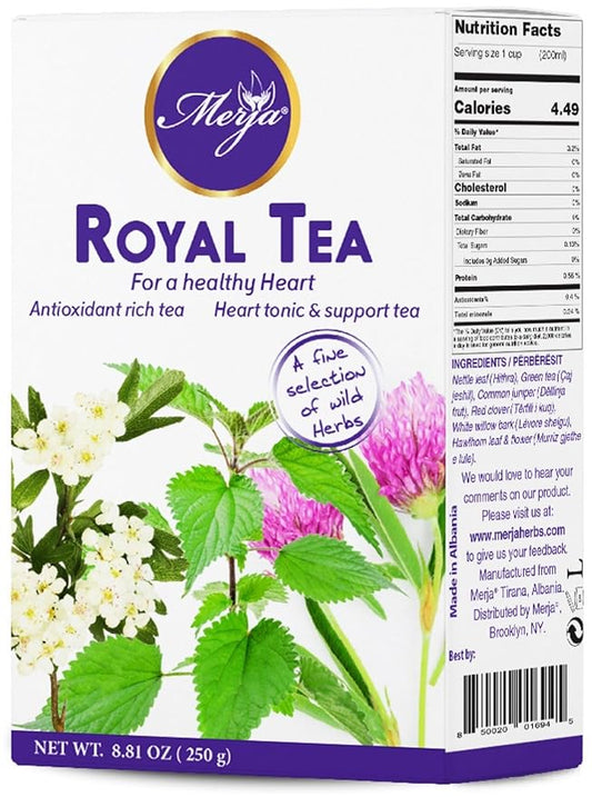 Merja Herbs Royal Tea - Heart Support - 100% Natural & Premium Quality 250gr 8.82 oz