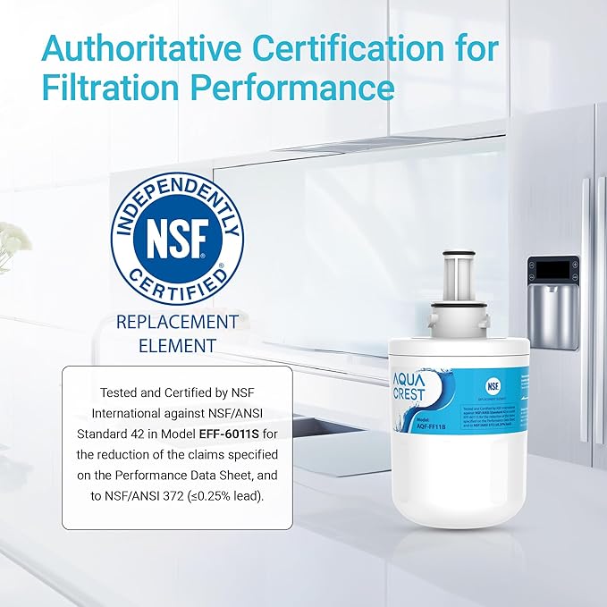 AQUA CREST DA29-00003G Refrigerator Water Filter, Replacement for Samsung DA29-00003G, DA29-00003B, DA29-00003A, Aqua-Pure Plus, HAFCU1, RFG237AARS, RS22HDHPNSR, RSG257AARS, WSS-1 (Pack of 3)